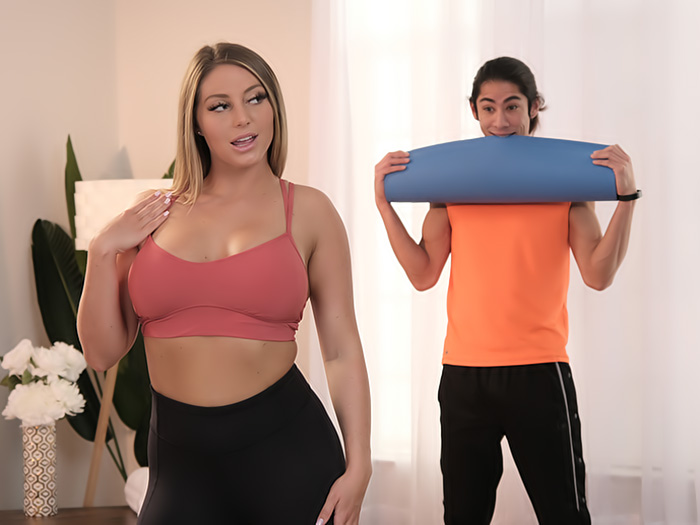 â–· Porn Tube - Naughty America - Kayley Gunner uses yoga positions to fuck  instructor - Kayley Gunner