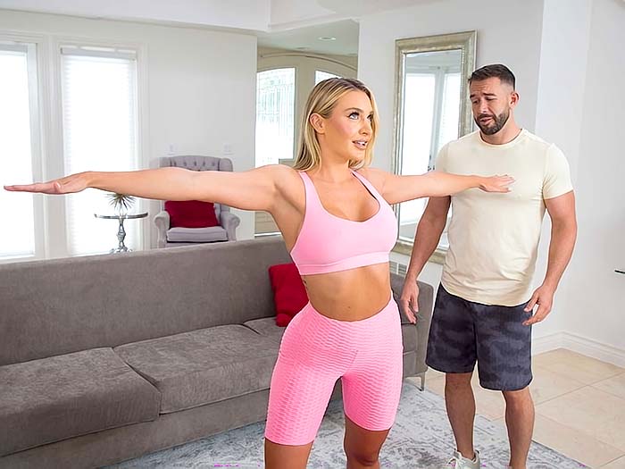 Naughty America Fitness Sex - â–· Porn Tube - Naughty America - Sexy wife Ella Reese needs her husband's  cock to stretch her out even more - Ella Reese