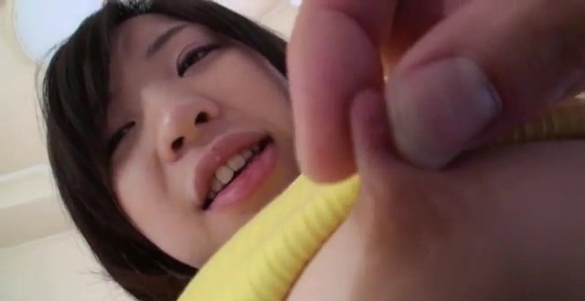 Ichigo loves feeling cream on her shaved Asian twat