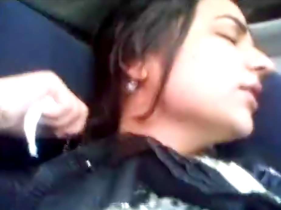 Hot busty Indian girlfriend fucked in the car